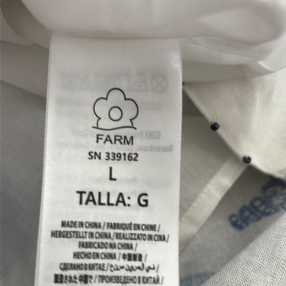 FARM Rio White and Blue Midi Dress - Picture 4 of 7